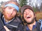 Kyle Pickering and Bobby McDowell walking across Canada